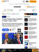 Trump Thinks Peter Schiff Is a ‘Loser’ and a ‘Jerk’ – Featured Bitcoin News