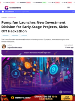 Pump.fun Launches Investment Division for Early-Stage Projects