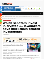 Which senators invest in crypto? 11 lawmakers have blockchain-related investments - The Crypto News Wire
