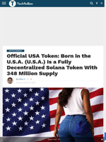 Official USA Token: Born in the U.S.A. (U.S.A.) Is a Fully Decentralized Solana Token With 348 Million Supply - TechBullion