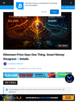 Ethereum Price Says One Thing. Smart Money Disagrees – Details | Bitcoinist.com