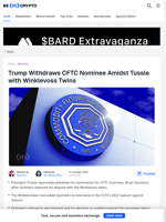 Trump Pulls CFTC Nominee Amid Winklevoss Tussle