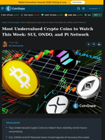 Most Undervalued Crypto Coins to Watch This Week: SUI, ONDO, and Pi Network