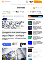 ECB Monitors Surging Dollar Tokens With Heightened Focus on Volatile Spillovers – Regulation Bitcoin News