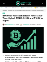 BTC Price Forecast: Bitcoin Retests All-Time High at $112K—$115K and $120K in Sight? - Crypto News Flash