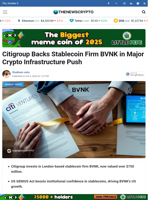Citigroup Backs Stablecoin Firm BVNK in Major Crypto Infrastructure Push - TheNewsCrypto