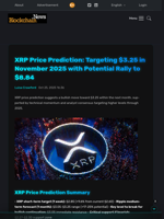 XRP Price Prediction: Targeting $3.25 in November 2025 with Potential Rally to $8.84 - Blockchain.News