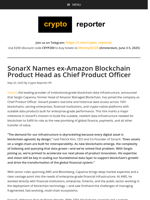SonarX Names ex-Amazon Blockchain Product Head as Chief Product Officer