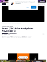 Zcash (ZEC) Price Analysis for November 13 - U.Today