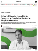 Stripe Millionaire Loses Bid for Congress to Candidate Backed by Ripple Co-Founder - Decrypt