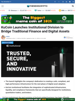 KuCoin Launches Institutional Division to Bridge Traditional Finance and Digital Assets - TheNewsCrypto