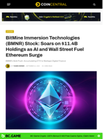 BitMine Immersion Technologies (BMNR) Stock: Soars on $11.4B Holdings as AI and Wall Street Fuel Ethereum Surge