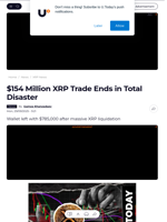 $154 Million XRP Trade Ends in Total Disaster - U.Today