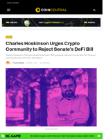 Charles Hoskinson Urges Crypto Community to Reject Senate