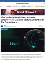 What's A Better Blockchain, Solana Or Cardano? How Mantix Is Capturing Attention In The Crypto Space