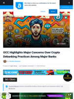 OCC Highlights Major Concerns Over Crypto Debanking Practices Among Major Banks | Bitcoinist.com