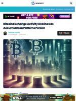 Bitcoin Exchange Activity Declines as Accumulation Patterns Persist