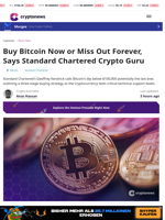Buy Bitcoin Now or Miss Out Forever, Says Standard Chartered Crypto Guru