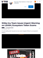 Shiba Inu Team Issues Urgent Warning on LEASH, Ecosystem Token Scams - U.Today