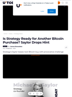 Is Strategy Ready for Another Bitcoin Purchase? Saylor Drops Hint - U.Today