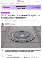 SEC Considers Exception to Boost Asset Tokenization