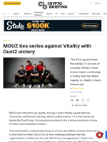 MOUZ ties series against Vitality with Dust2 victory
