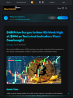 BNB Price Surges to New 52-Week High at $994 as Technical Indicators Flash Overbought - Blockchain.News