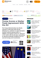 Trump Scores a Stellar Trade Agreement With the EU – Economics Bitcoin News