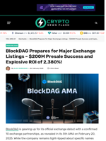 BlockDAG Secures 10 Exchange Listings for Launch – High-Volume Partners Confirmed