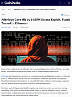 Solana: Allbridge Core Pauses Operations Details
