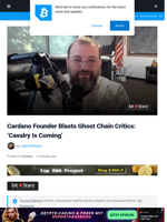 Cardano Founder Blasts Critics: 'Cavalry Is Coming'