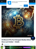 US Bitcoin ETFs Post Strongest Weekly Inflows Since Last October — Details | Bitcoinist.com