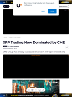 XRP Trading Now Dominated by CME - U.Today