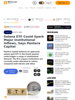 Solana ETF Could Spark Major Institutional Inflows, Says Pantera Capital – Crypto News Bitcoin News