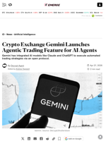 Crypto Exchange Gemini Launches Agentic Trading Feature for AI Agents - Decrypt