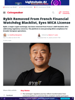 Bybit Removed From French Financial Watchdog Blacklist, Eyes MiCA License | Coinspeaker