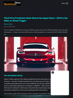 TSLA Price Prediction: Bulls Stall at the Upper Band — $372 Is the Make-or-Break Trigger - Blockchain.News