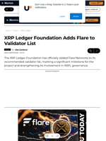 XRP Ledger Foundation Adds Flare to Validator List - U.Today