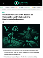 VeChain Partners with 4ocean to Combat Ocean Pollution Using Blockchain Technology - Crypto News Flash