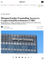 Morgan Stanley Expanding Access to Crypto Fund Investments: CNBC - Decrypt