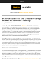 DS Financial Enters the Global Brokerage Market with Diverse Offerings