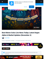 Live Best Meme Coins Updates Today: Saylor's Strategy Launches Bitcoin-Backed Product in Europe, BitMine Buys $300M Europe, and More...