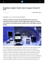 Burghley Capital: Neolix Gains Support Ahead of IPO - Visionary Financial