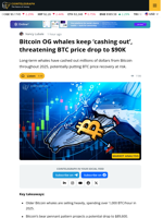 Bitcoin Long-term Whales ‘Keep Dumping’: Will it Push BTC Price Lower?