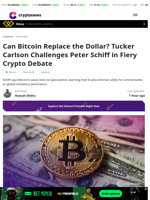 Bitcoin vs Dollar: Carlson Challenges Schiff