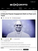 X Debunks Popular Engagement Myth on Pope Leo’s Tweet