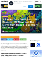 Shiba Inu Price Prediction, Latest Dogecoin ETF News and The Meme Coin Tipped To Be The Next PEPE | Live Bitcoin News