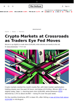 Crypto Markets at Crossroads as Traders Eye Fed Moves - 