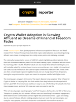 Crypto Wallet Adoption is Skewing Affluent as Dreams of Financial Freedom Fades