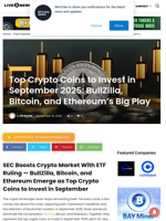 Top Crypto Coins to Invest in September 2025: BullZilla, Bitcoin, and Ethereum’s Big Play | Live Bitcoin News
